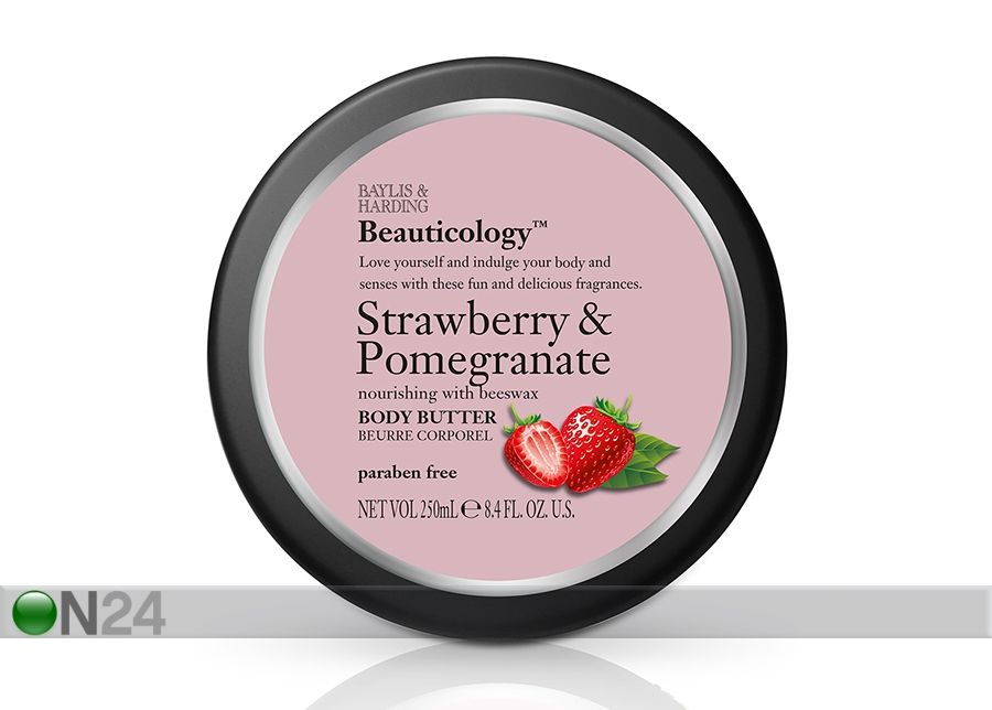 Kehavõi Beautycology maasikas ja granaatõun 250 ml suurendatud
