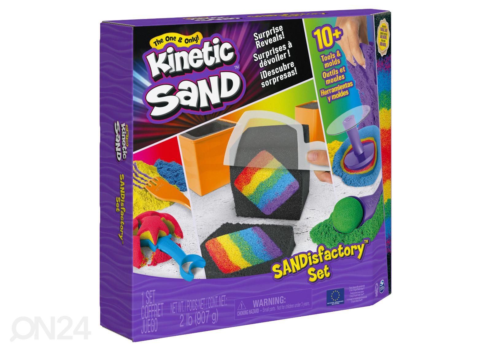 Kineetiline liiv koos mänguasjadega SANDisfactory suurendatud