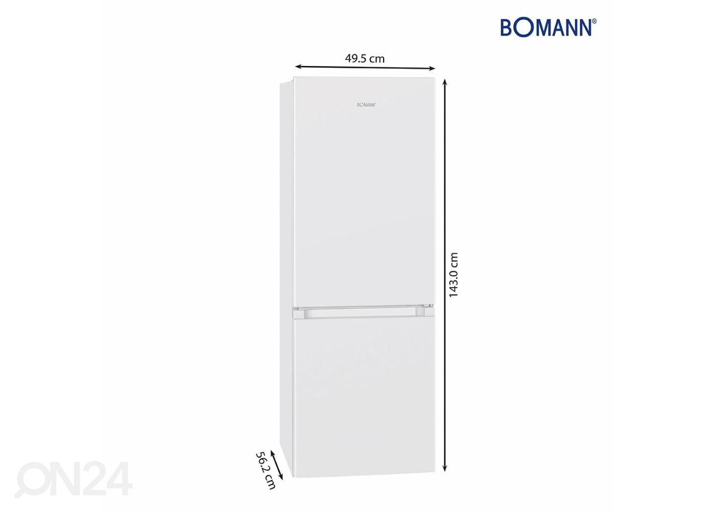 Külmik Bomann KG320.2W suurendatud mõõdud