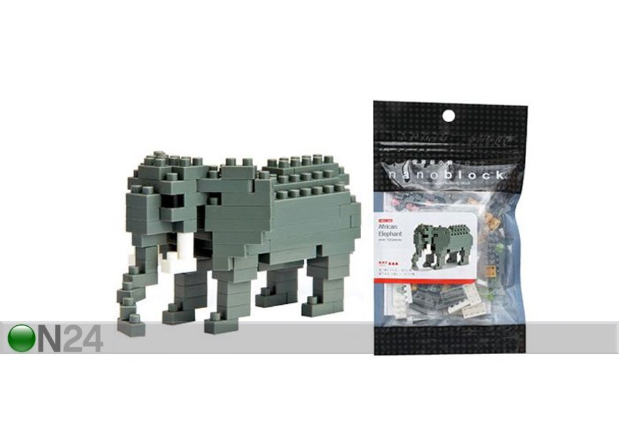 Nanoblock mini Aafrika elevant suurendatud