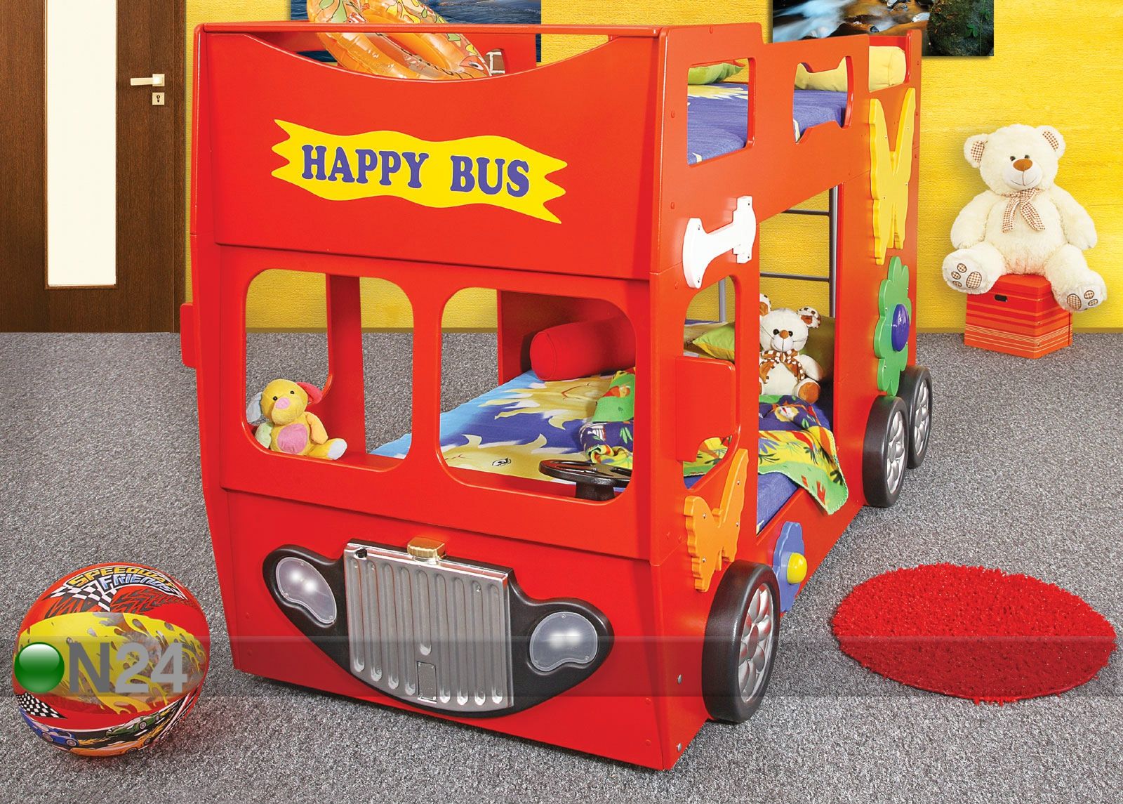 Narivoodi komplekt Happy Bus 90x190 cm suurendatud