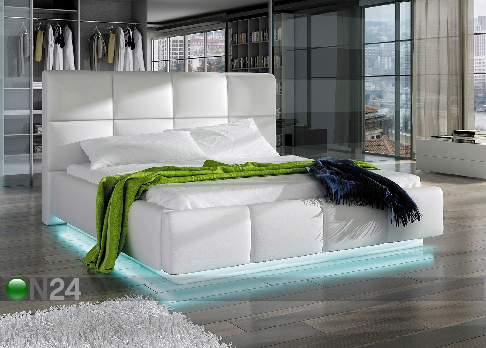 Pesukastiga voodi 160x200 cm suurendatud
