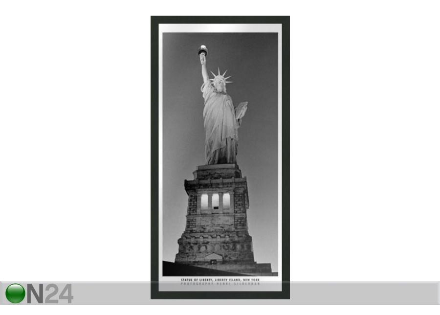 Pilt B&W New York Statue of Liberty 23x50 cm suurendatud