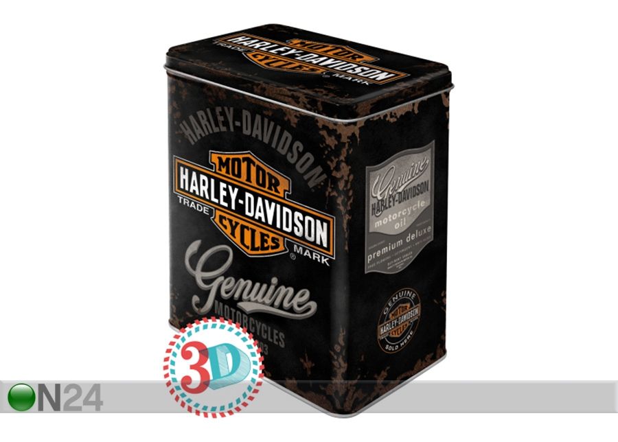 Plekkpurk Harley-Davidson Genuine Logo 3 L suurendatud