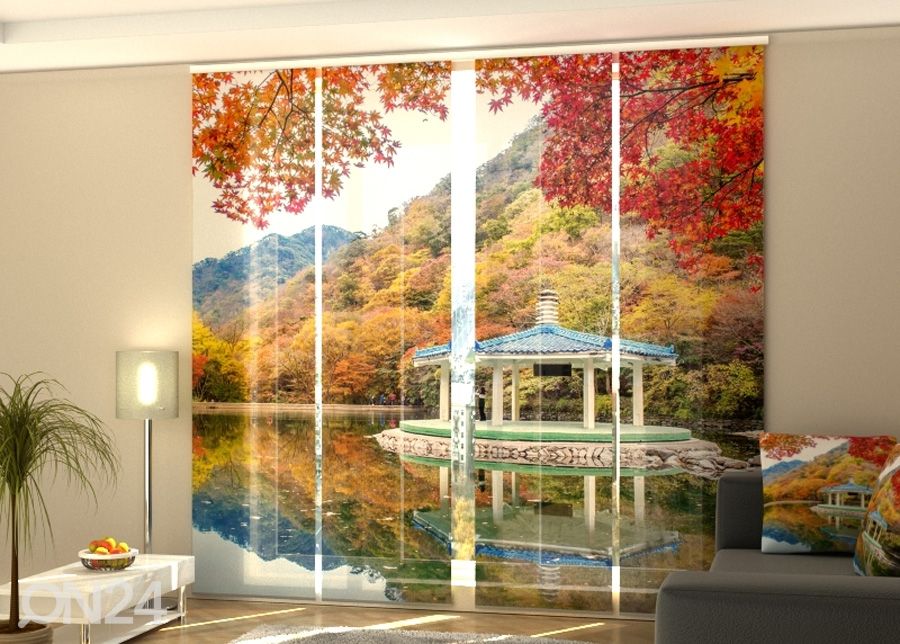 Poolpimendav paneelkardin Autumn in South Korea 240x240 cm suurendatud