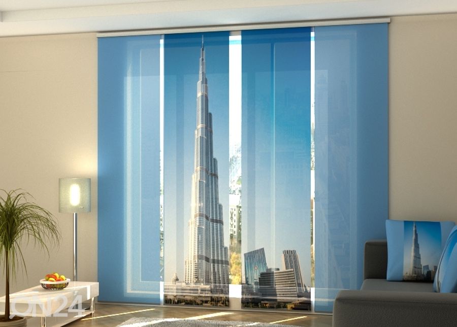 Poolpimendav paneelkardin Dubai skyscraper 240x240 cm suurendatud