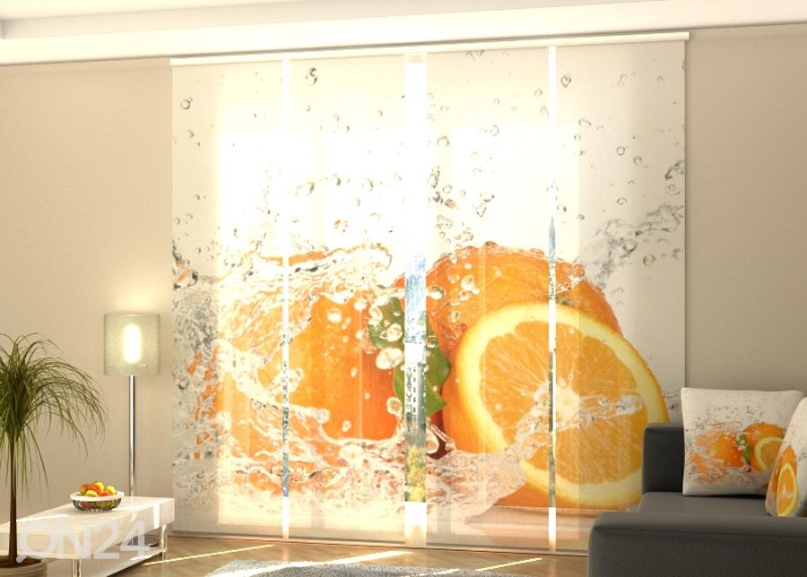 Poolpimendav paneelkardin Juicy orange, 240x240 cm suurendatud