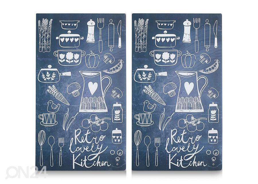 Pritsmekaitse/pliidiplaadikate Lovely Kitchen 52x30 cm 2 tk suurendatud