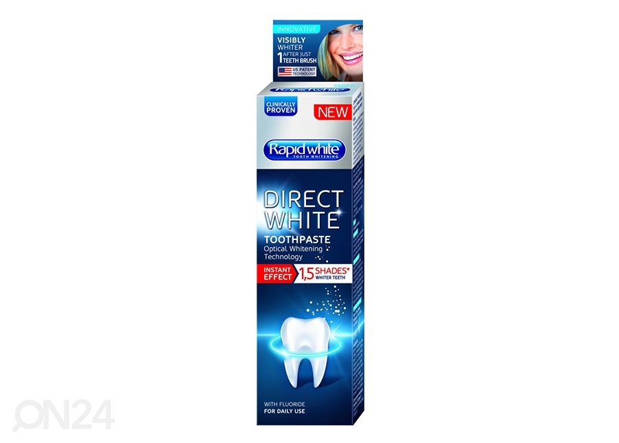 Rapid White valgendav hambapasta Direct White 75ml suurendatud