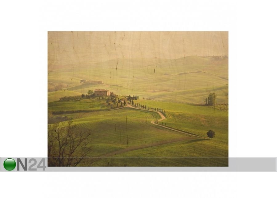 Seinapilt puidul Chianti Tuscany 75x120 cm suurendatud