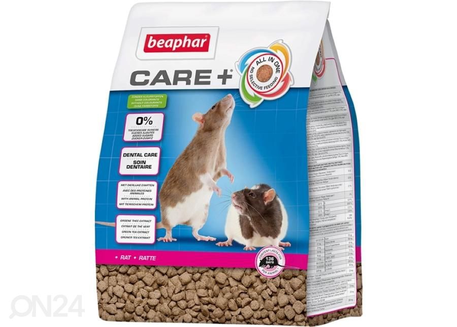 Täissööt Beaphar Care+ Rat täisratsiooniline rotitoit 1,5 kg suurendatud