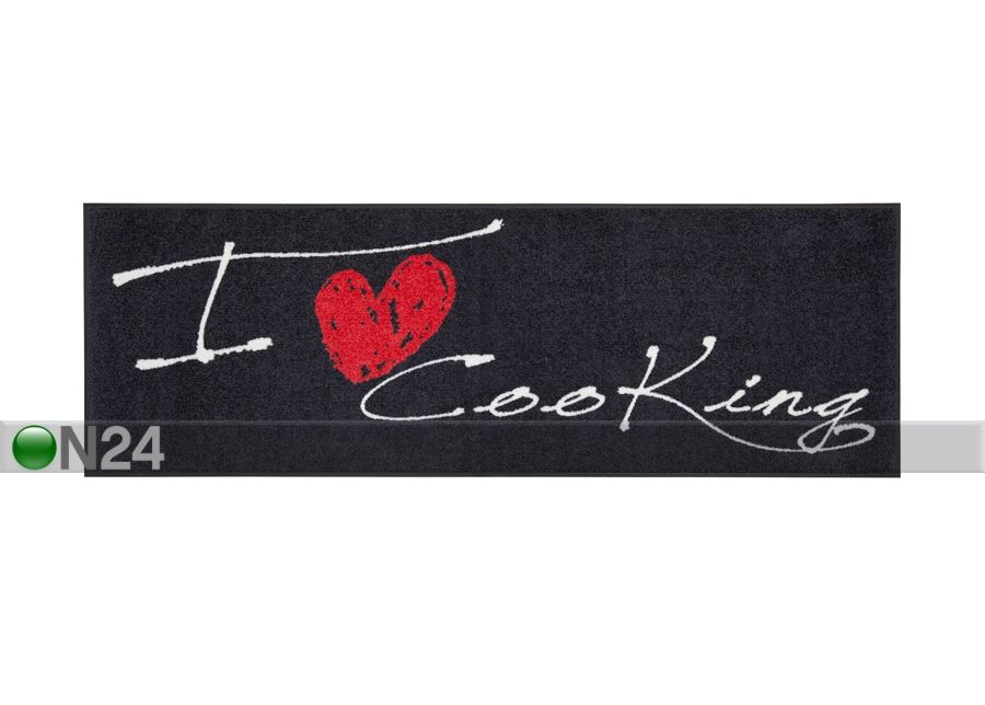 Vaip I Love Cooking Heart 60x180 cm suurendatud