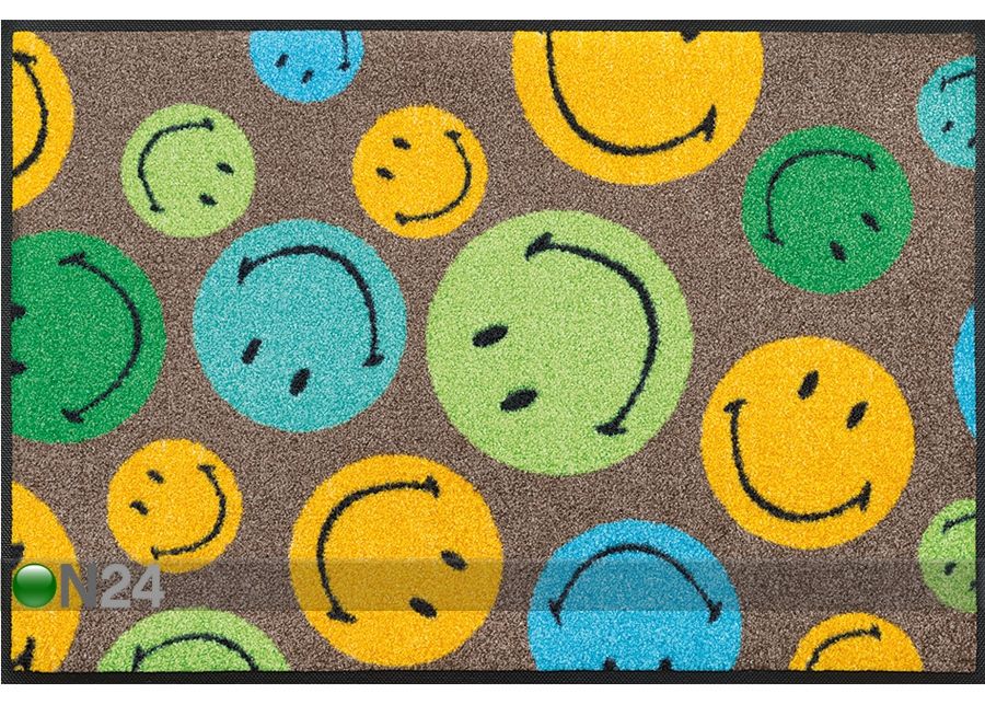 Vaip Smiley Mixed Smileys green 50x75 cm suurendatud