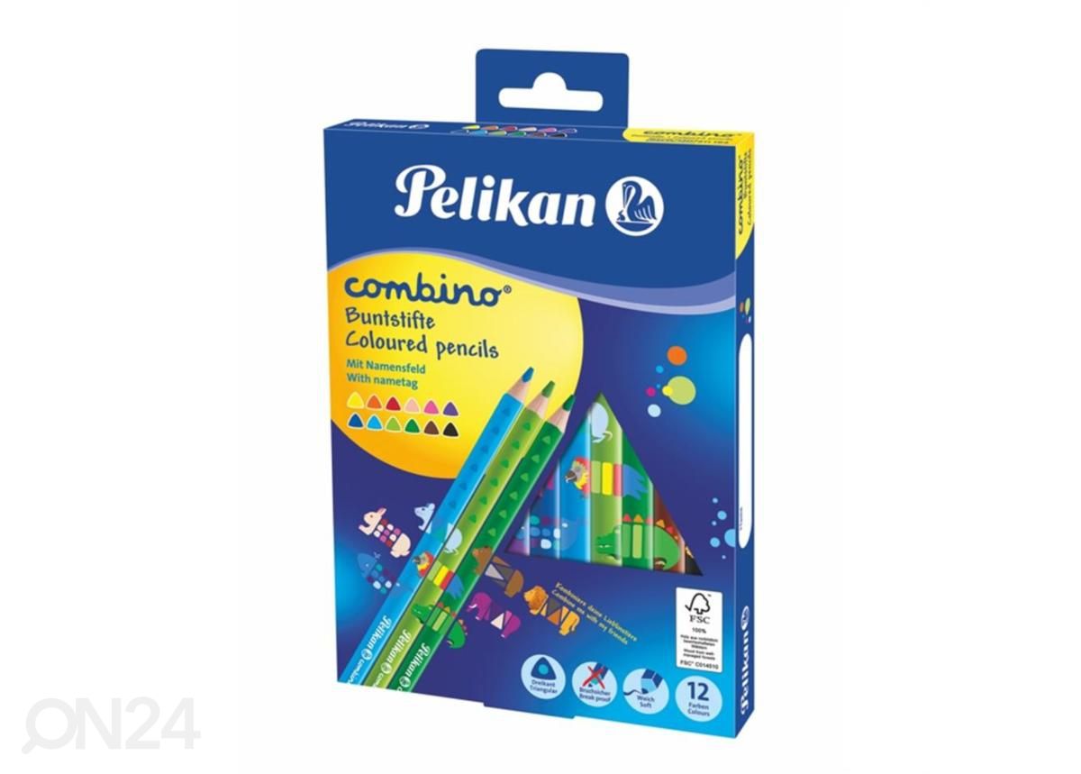 Värvipliiats 12 värvi Pelikan Combino suurendatud