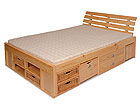 Peatsiga voodi Lunia 160x200 cm FY-14246