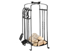 Sepistatud puukorv kaminariistadega VE-25874