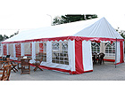 Peotelk 6x12 m, valge-punane EV-28646
