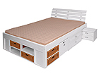 Peatsiga voodi Lunia 160x200 cm FY-39222