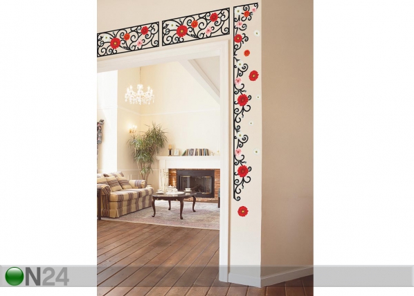 Sisustuskleebis Punane romantiline lill DC-24586