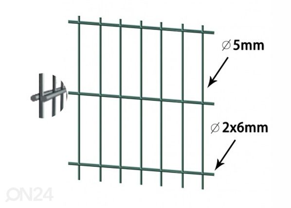 Aiapaneel 2D RAL6005, 6/5/6 mm 103x250 cm