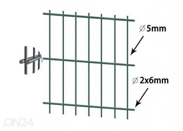 Aiapaneel 2D RAL6005, 6/5/6 mm 123x250 cm