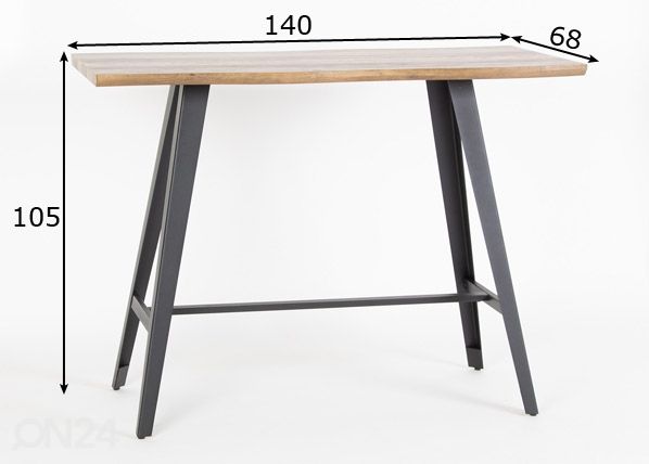 Baarilaud 140x68 cm