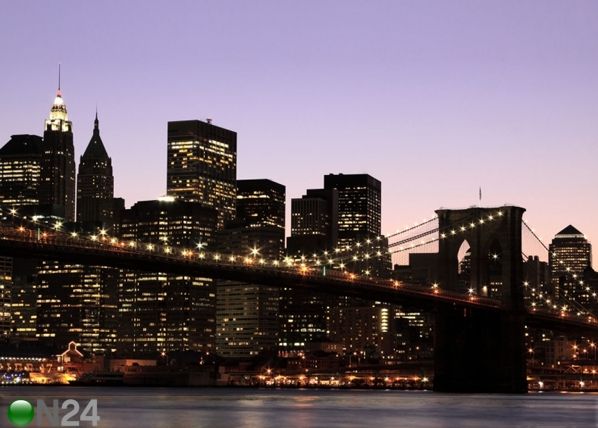 Fliis-fototapeet Manhattan night 360x270 cm