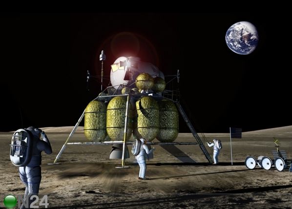 Fliis-fototapeet Moon landing 360x270 cm