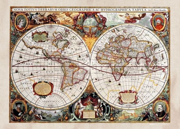 Fliis-fototapeet World map 360x270 cm
