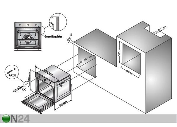 Integreeritav ahi Schlosser OE459DTB