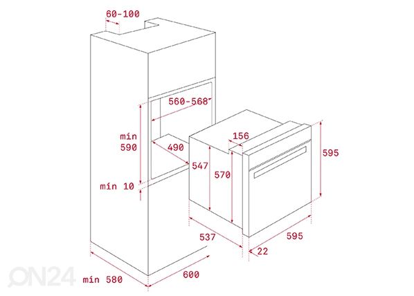 Integreeritav ahi Teka Urban Colors HLB8600LB