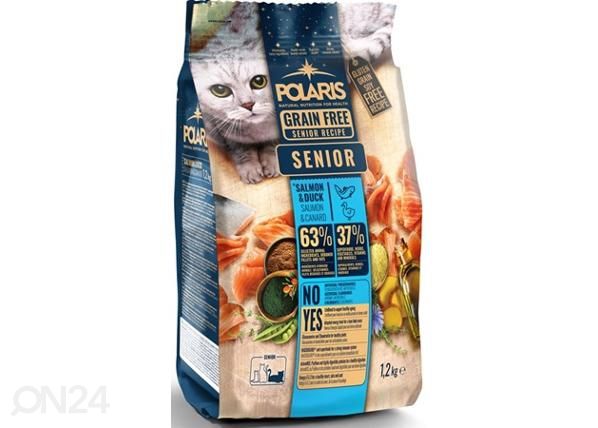 Kassi täissööt senior 7+ kassidele värske lõhe ja pardiga teraviljavaba 1, 2kg