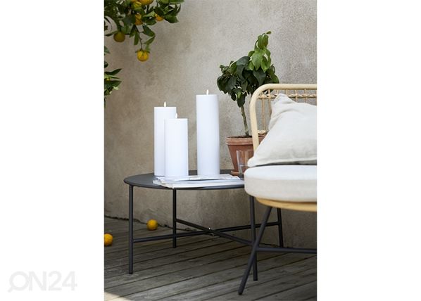 LED küünal Flamme Rak valge h27,5 cm