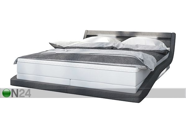 LED valgustusega voodi + madrats 180x200 cm