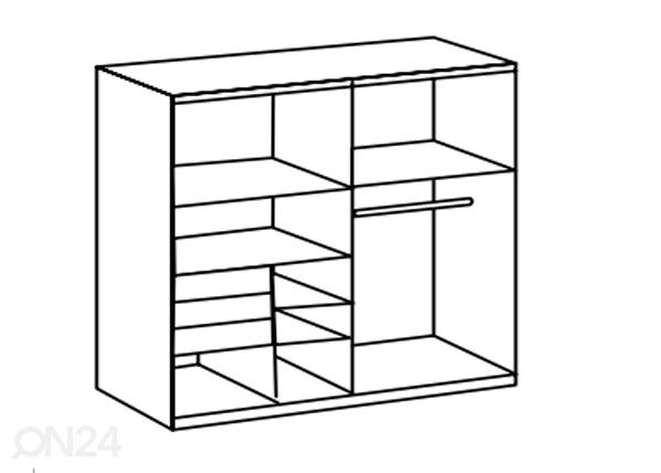 Lükandustega riidekapp Barcelona 225 cm