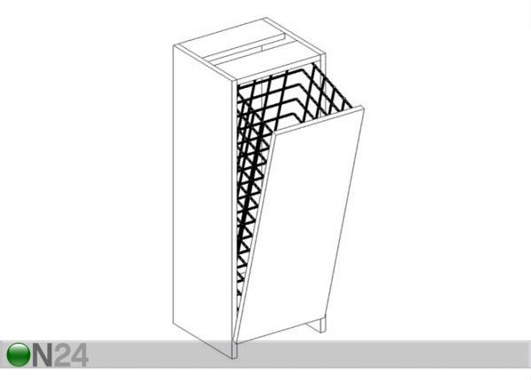 Pesukorviga vannitoakapp