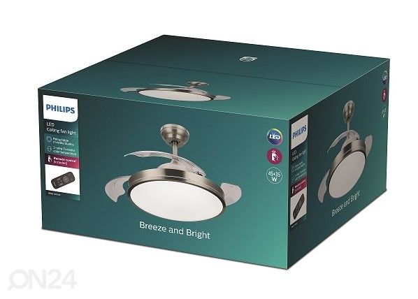 Philips Atlas SSW ventilaatoriga lamp nikkel