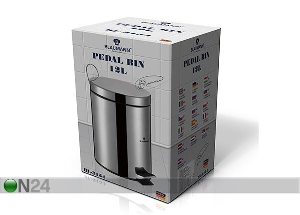 Prügikast pedaaliga 12 L
