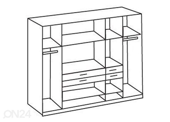Riidekapp Denver 225 cm