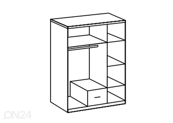 Riidekapp Glasgow 135 cm