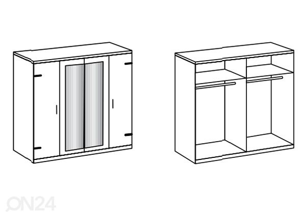 Riidekapp Malmö 180 cm