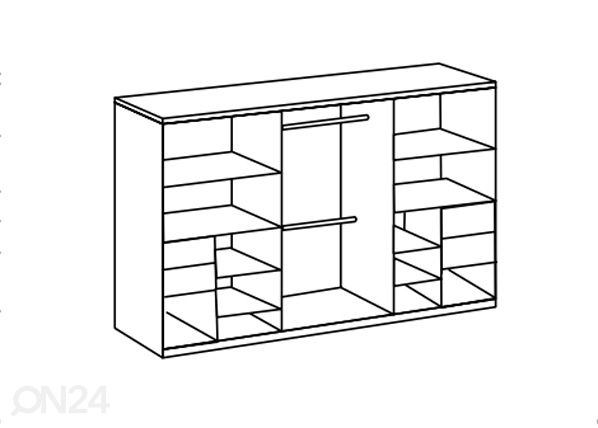 Riidekapp Palermo 300 cm