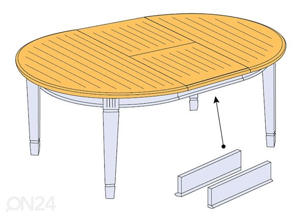 Söögilaua sarjalati pikendused Scandic Home, 2 tk