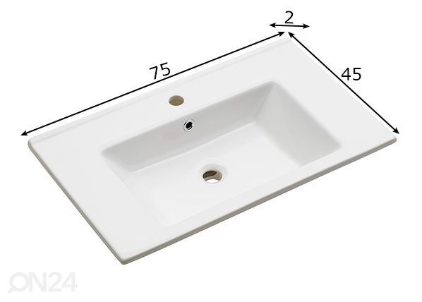 Valamukapp + keraamiline valamu 945 h53x75x45 cm