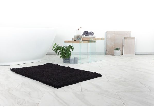 Vannitoavaip Fluffy Black 40x60 cm