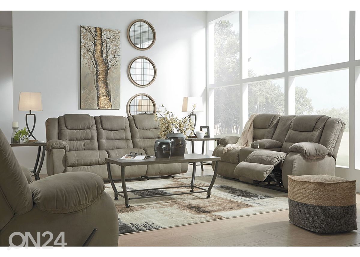 2-kohaline diivan recliner suurendatud