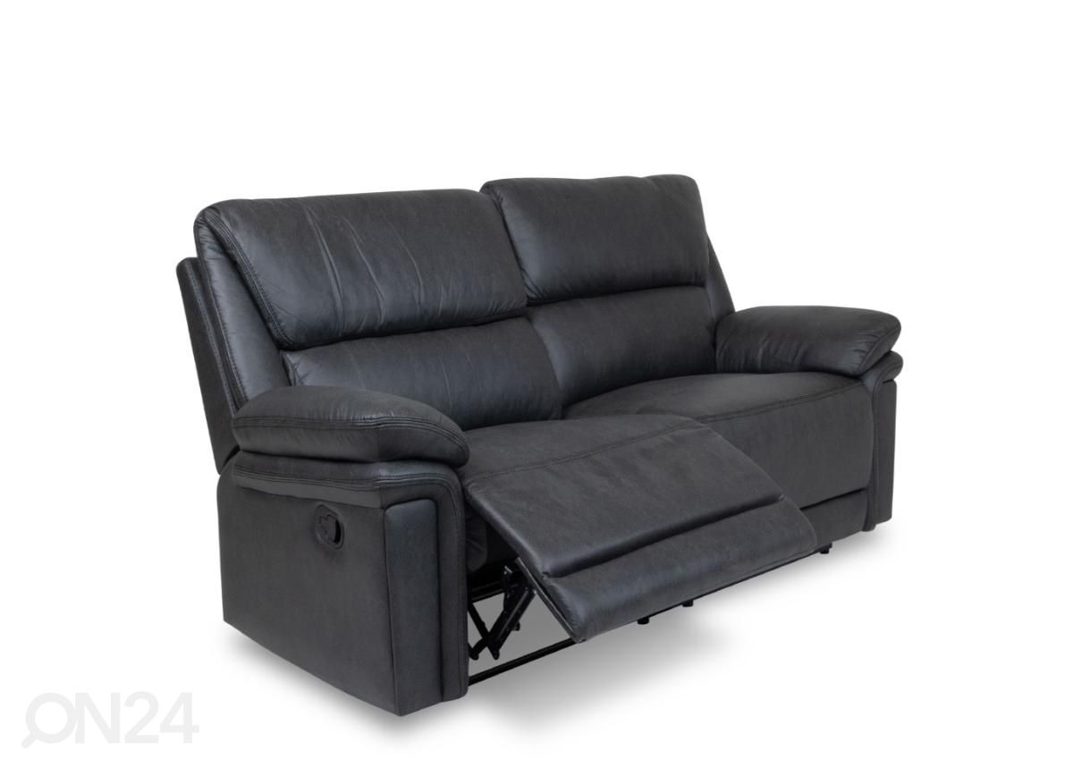 2-kohaline recliner diivan (must) suurendatud