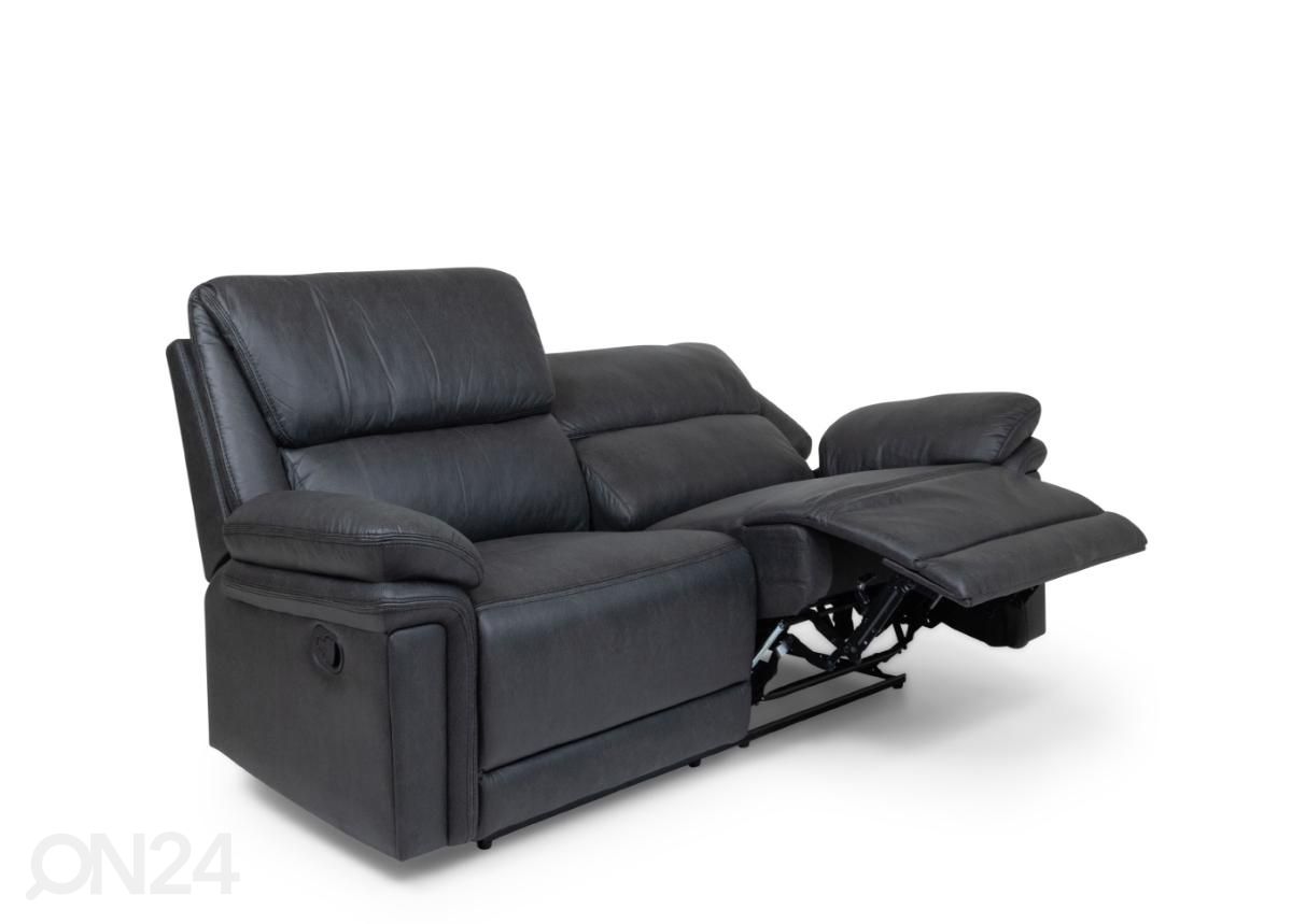 2-kohaline recliner diivan (must) suurendatud