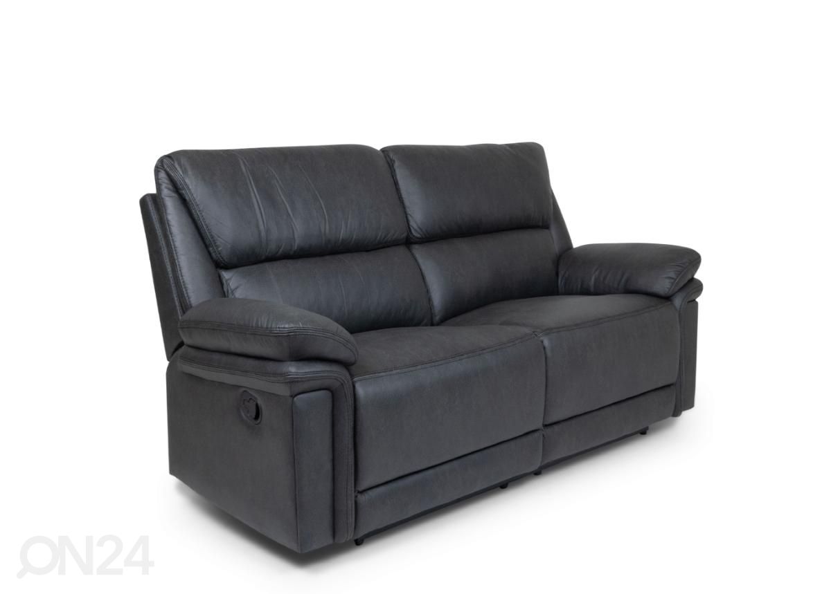 2-kohaline recliner diivan (must) suurendatud