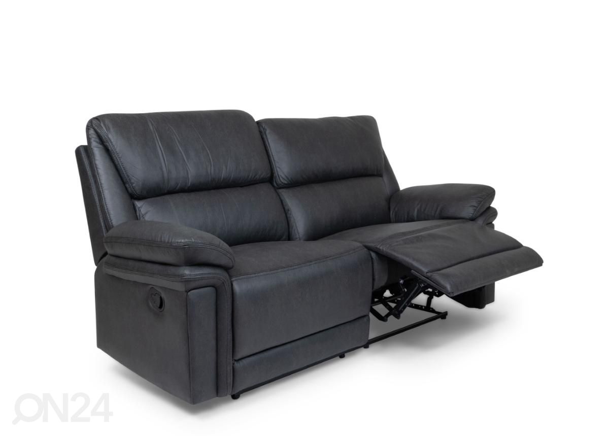 2-kohaline recliner diivan (must) suurendatud